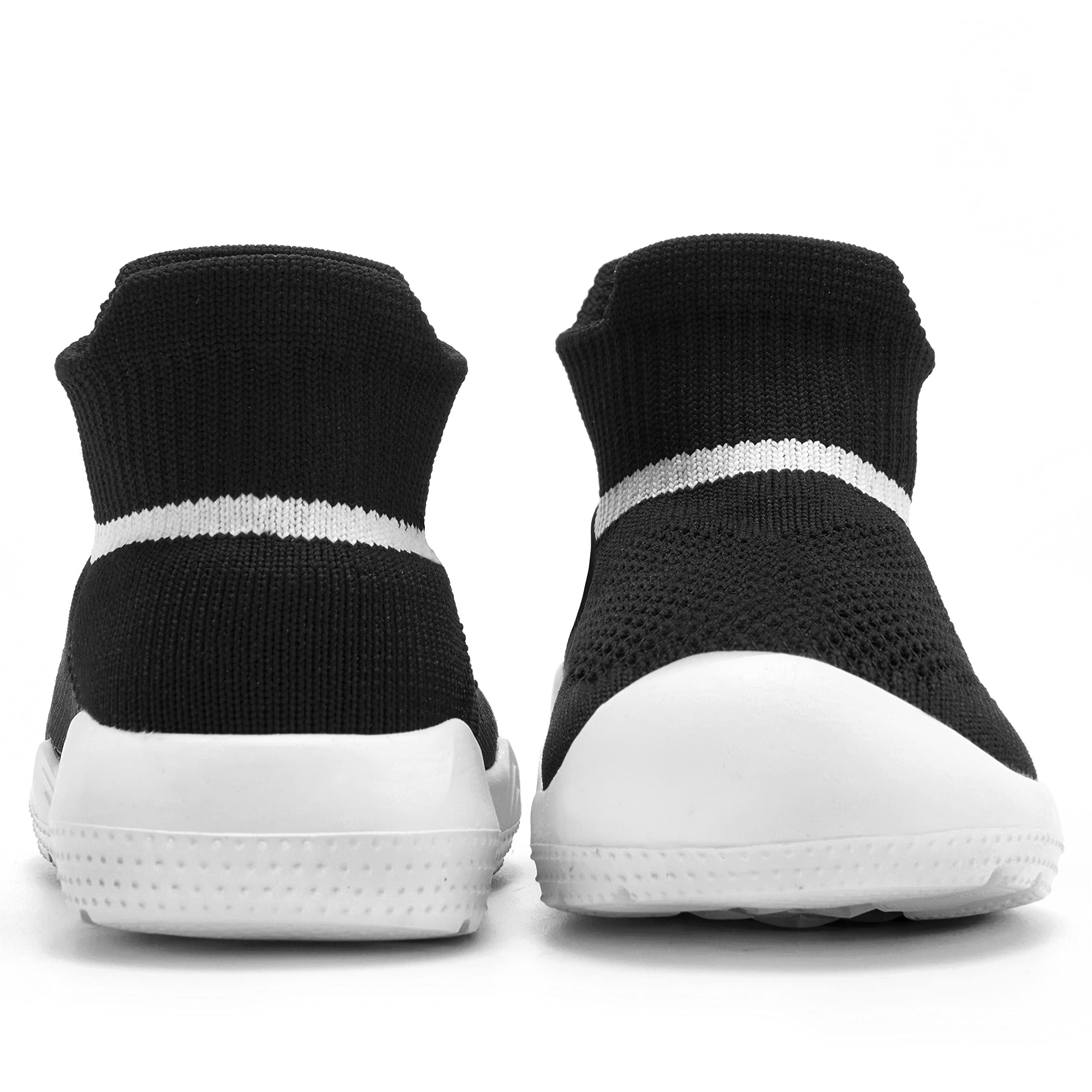 MORENDL Toddler Sock Shoes Baby Walking Shoes Infant Slippers Boys & Girls Non-Slip Sneakers Black 9-12 Months