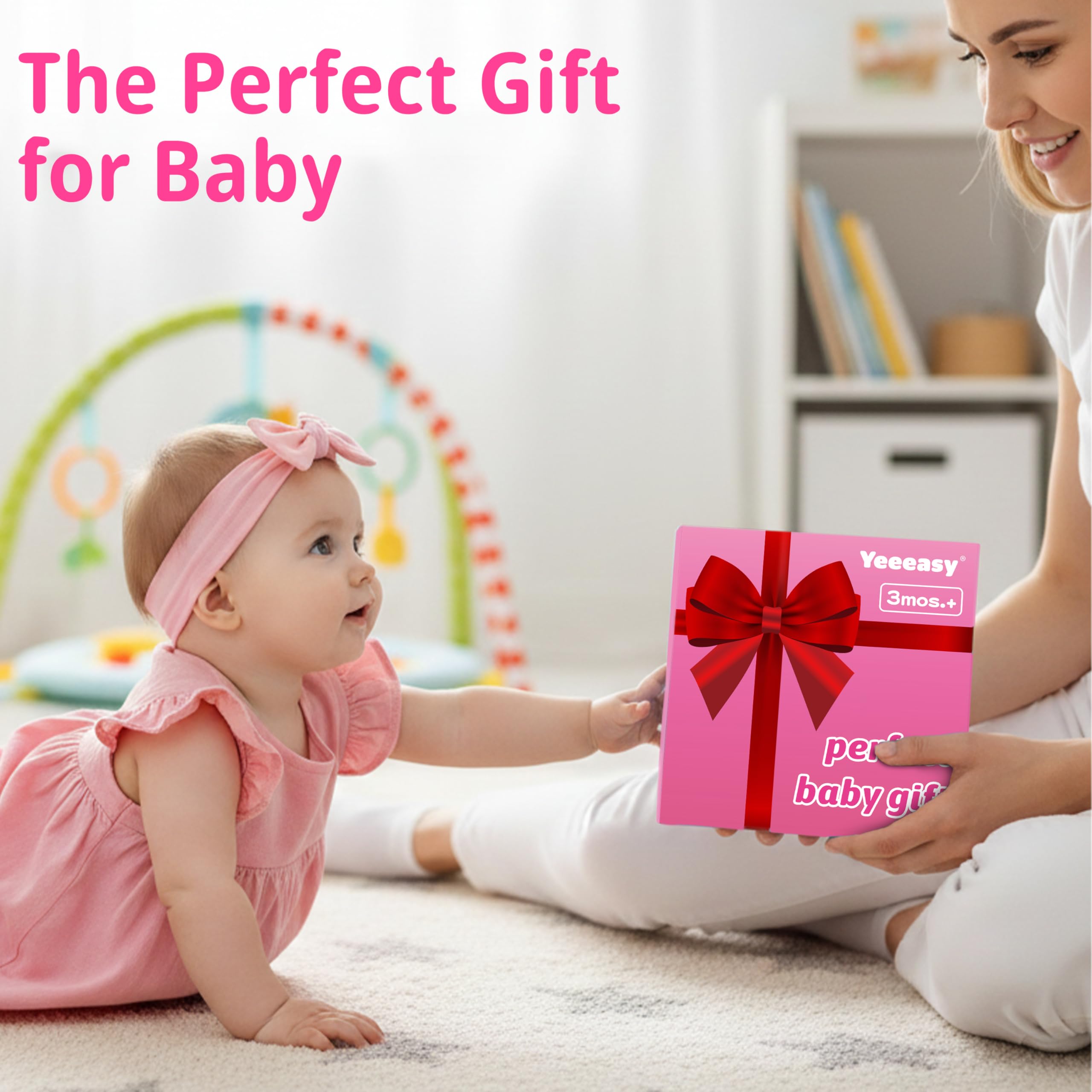 Yeeeasy Tummy Time Water Mat for Girl, Baby Girl Toys for 0, 3, 6, 9, 12 Months, Baby Girl Gifts, Develop Sensory Toys Kids' Indoor Climbers & Play Structures