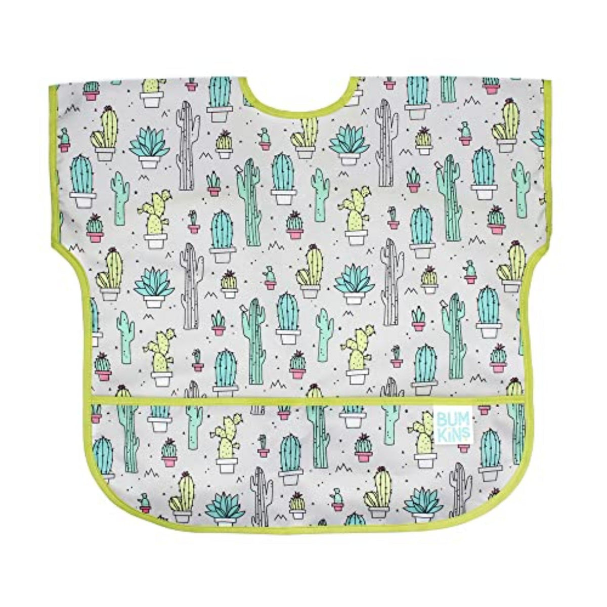 Bumkins Short Sleeve Bib for Girl or Boy, Toddler and Kids for 1-3 Years, Large Size, Essential Must Have for Junior Children, Eating, Mess Saving Soft Fabric Apron for Play, Born This Way Kindness