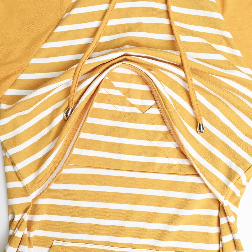 Women's Maternity Nursing Shirts Top Long Sleeves Breastfeeding Maternity Tops Casual Clothes with Kangaroo Pocket