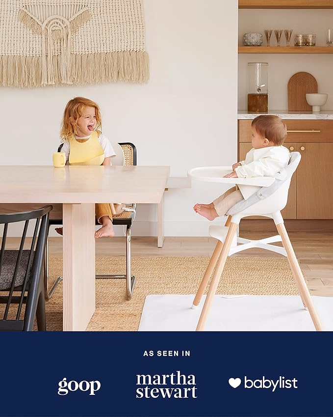 Lalo The Chair Convertible 3-in-1 High Chair for Babies & Toddlers, Dishwasher Safe Tray, Adjustable Footrest, Blueberry