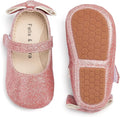 Felix & Flora Infant Baby Girl Shoes Soft Sole Toddler Ballet Flats Baby Walking Shoes(18-24 Months Infant,Silver) — 6-9 Months Wide Infant