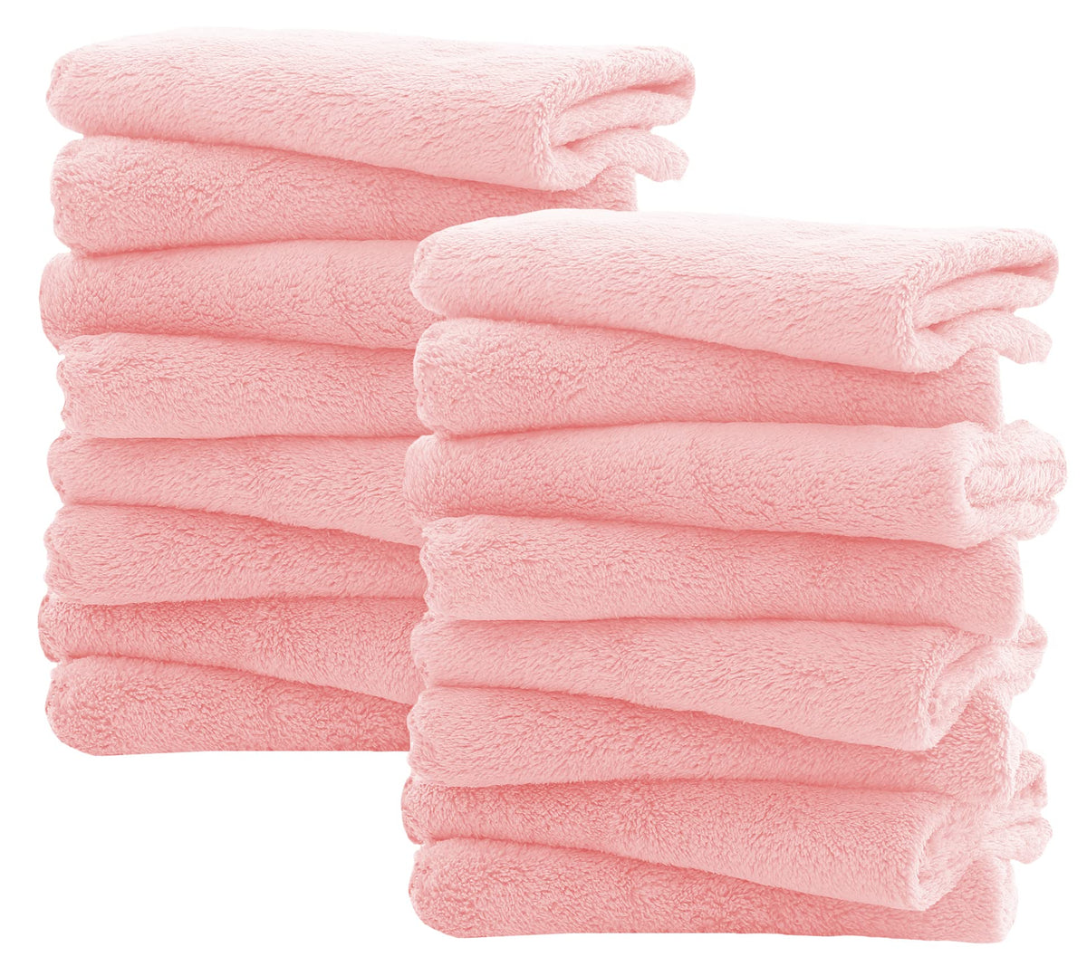 Spotted Play 16 Pack Burp Cloths for Baby - 20" x 10" Ultra Absorbent Coral Fleece Burping Cloths, Newborn Towel - Milk Spit Up Rags - Grey