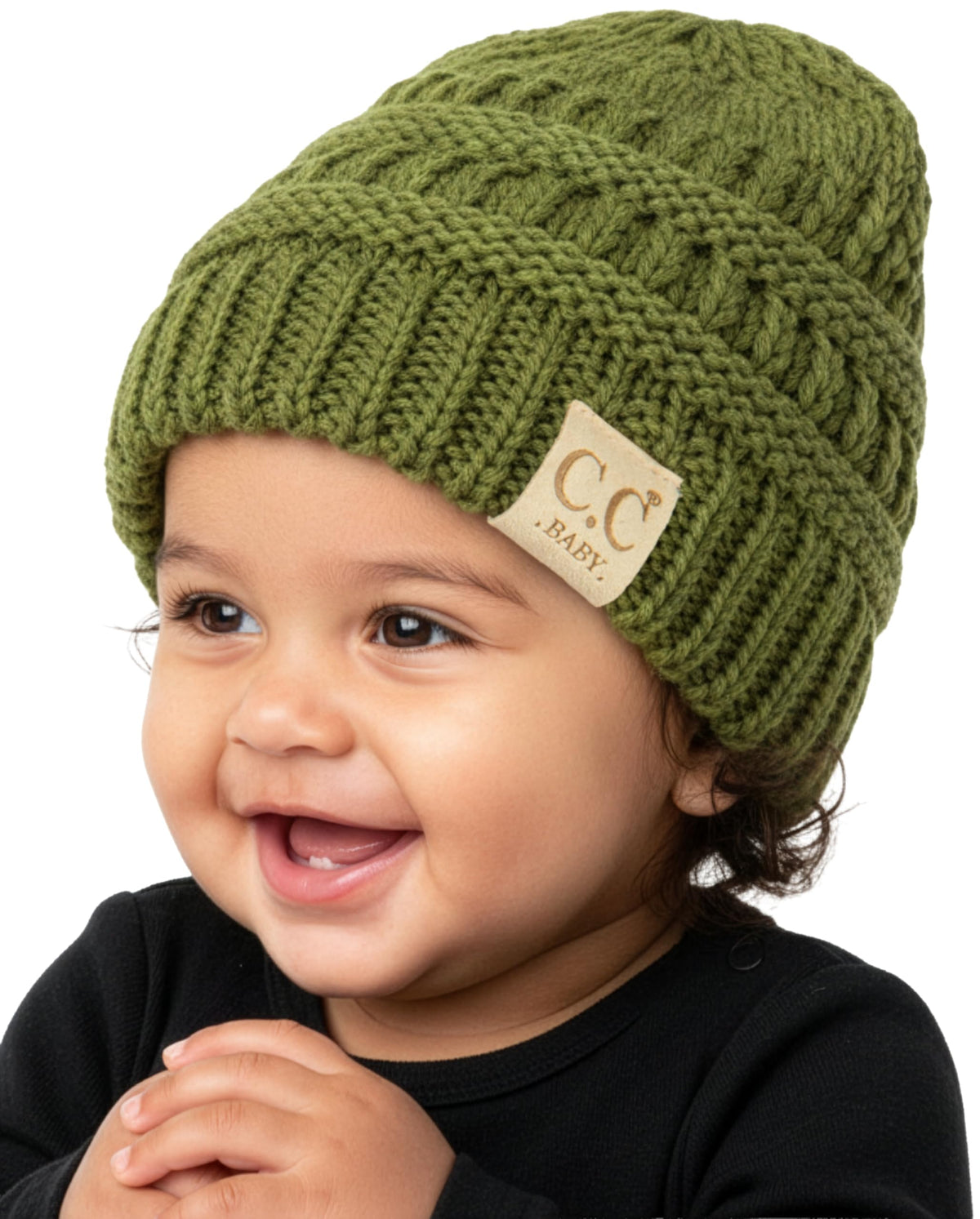Funky Junque Baby Winter Hat – Cute Newborn Beanie, Infant Girl Hats 0–12 Months, Soft Knit Baby Beanies for Boys & Girls, Cozy Warm Stocking Stuffer Gift: Beige