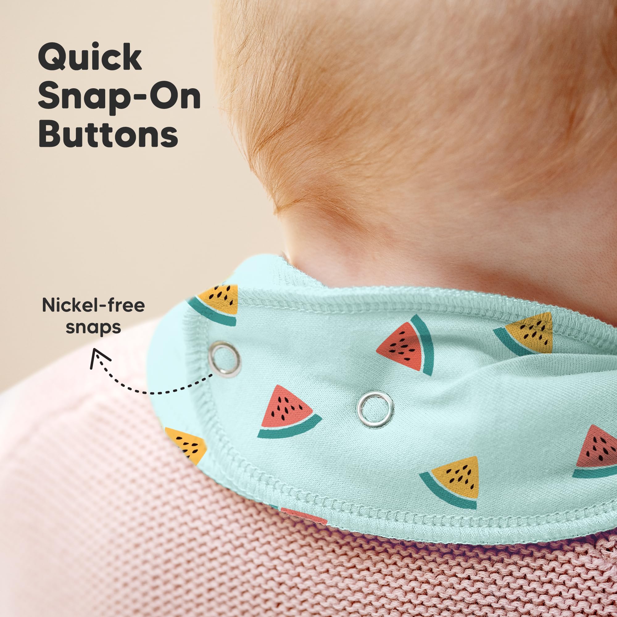 8pk Organic Baby Bandana Bibs for Drooling and Teething (Mesozoic)