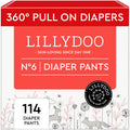 LILLYDOO Toddler Pull-On Diaper Pants, Size 6 (29+ lbs), 114 Count, TCF
