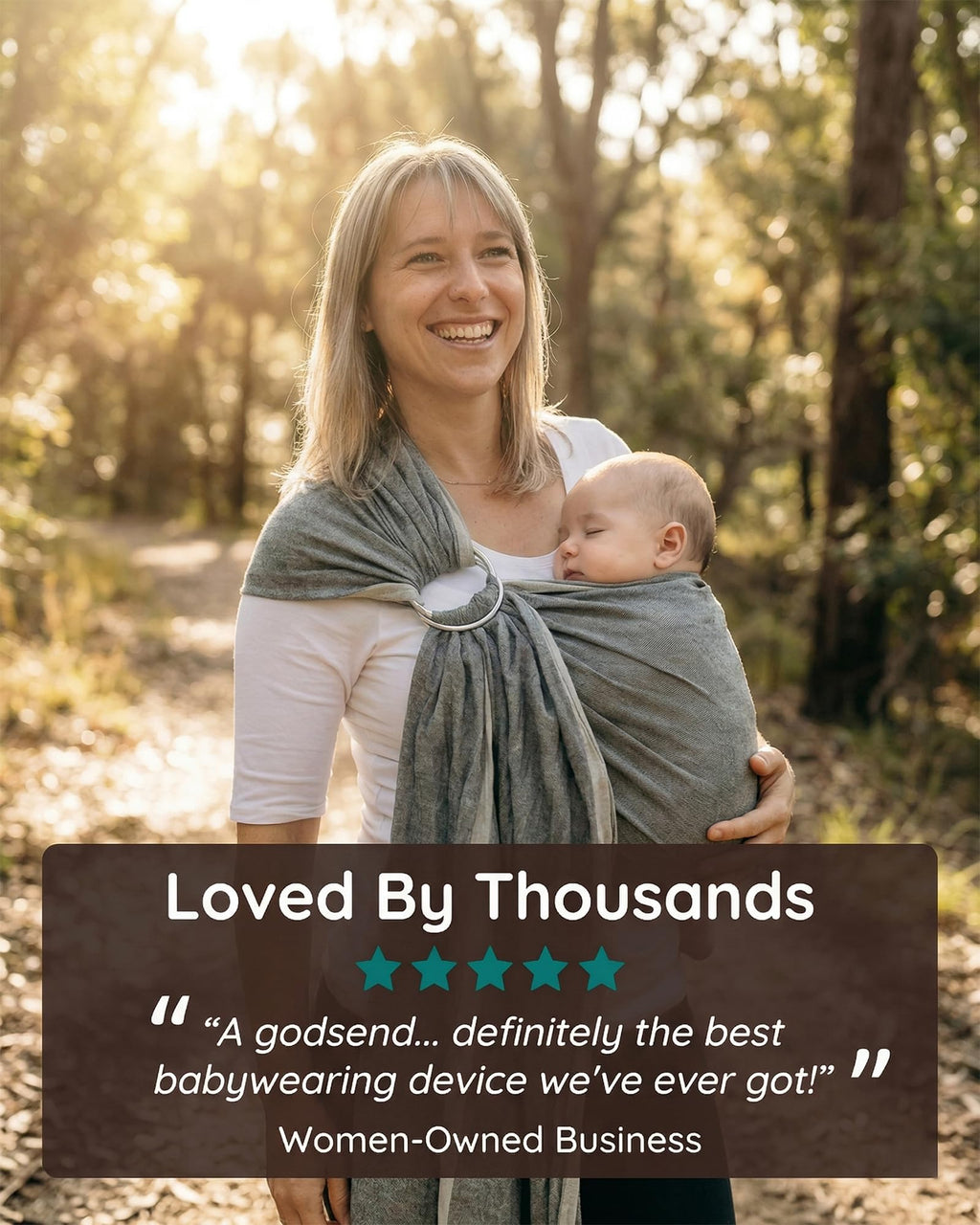 Hip Baby Wrap Ring Sling Carrier for Baby, 8-35 lbs - Midnight