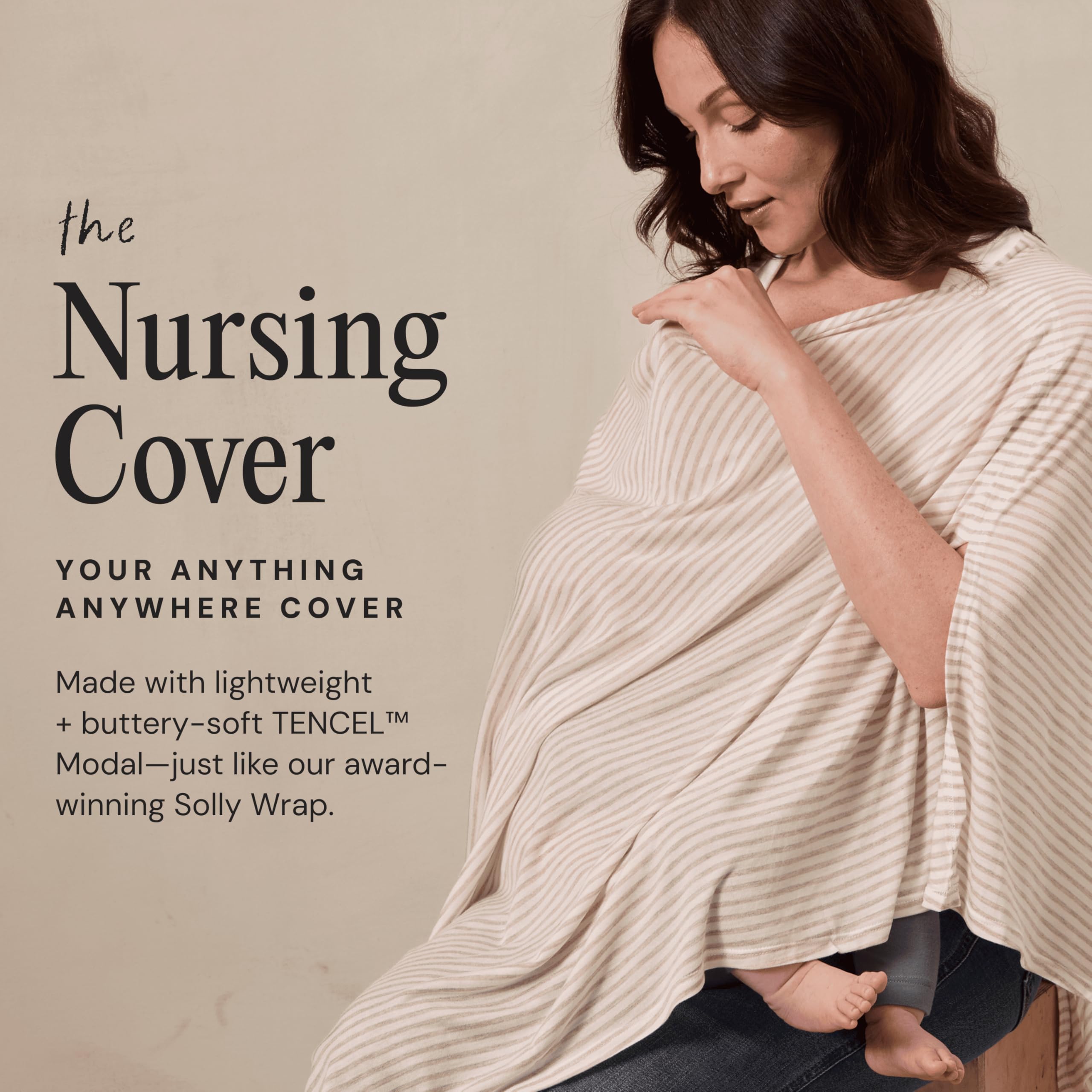 Solly Baby Nursing Cover, Ultra-Breathable, Lightweight Breastfeeding Cover-Up, Buttery-Soft Fabric, Universal Fit, Postpartum Essentials, Newborn Must Haves, Spelt