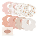 Konssy 8-Pack Muslin Baby Bibs for Teething and Drooling