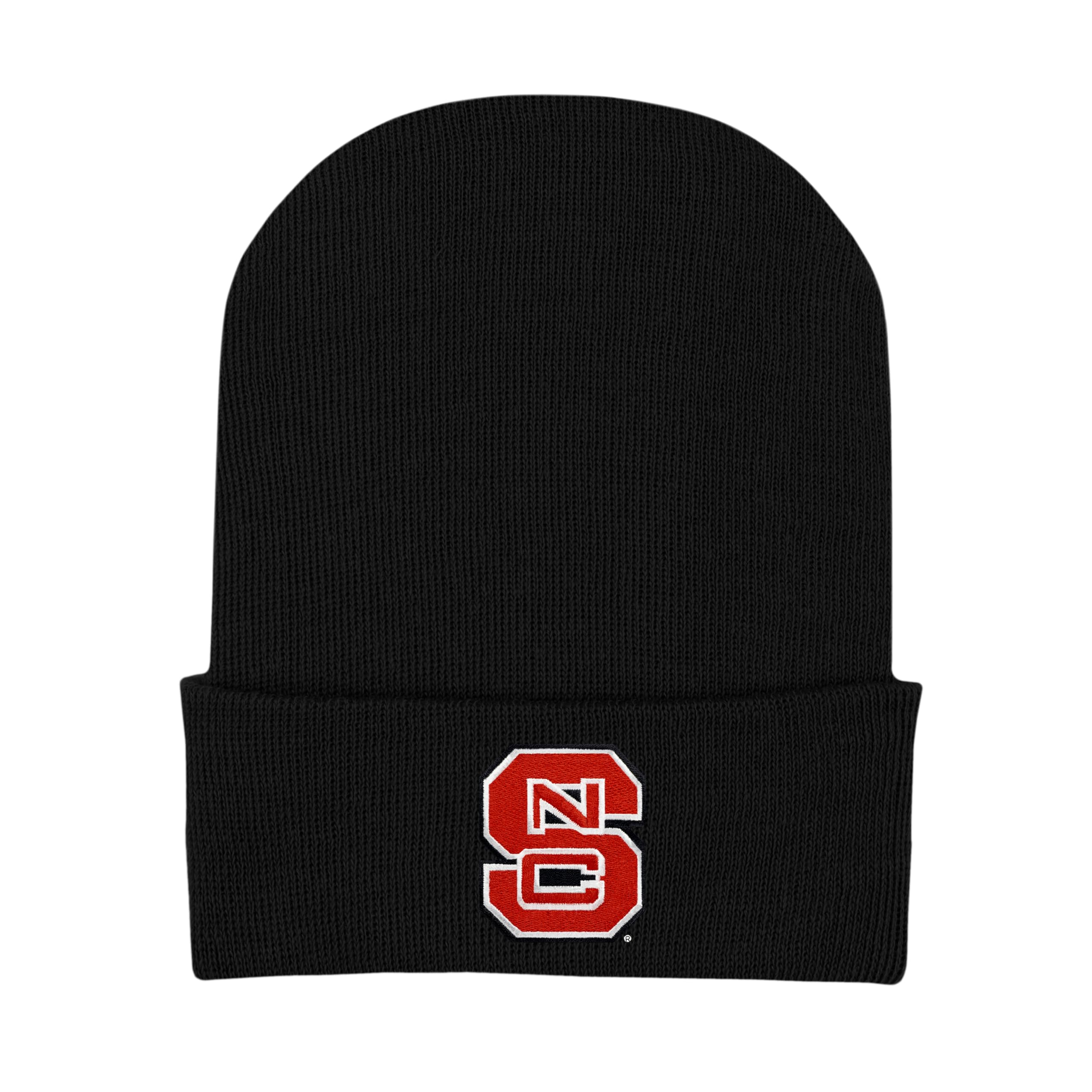 College Baby Knit Cap North Carolina State Wolfpack Logo - Black - Newborn