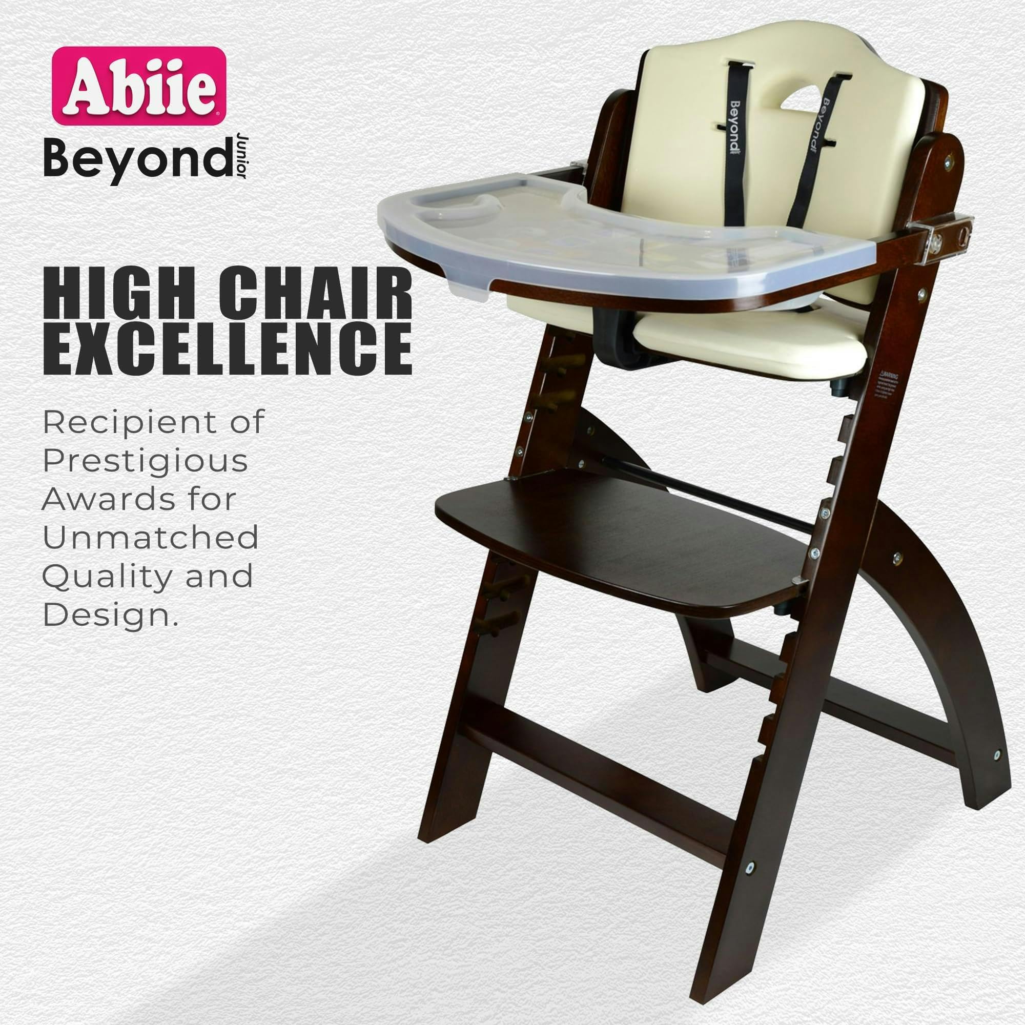 Abiie Beyond Junior Convertible Wooden High Chair with Removable Tray