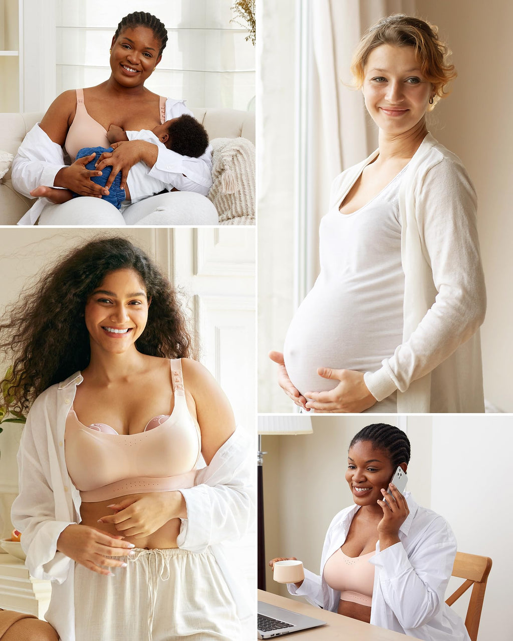 Momcozy Pumping and Nursing Bra for Breastfeeding, 3-in-1 Maternity Bra, CozyFitClasp for Wearable Breast Pump M5, S12 Pro