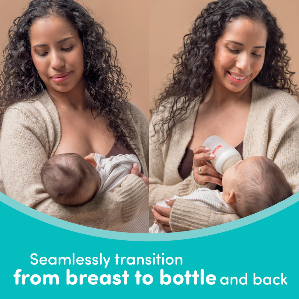 NUK Perfect Match Natural + Anti-Colic Bottle, 8 oz, 2 Pack