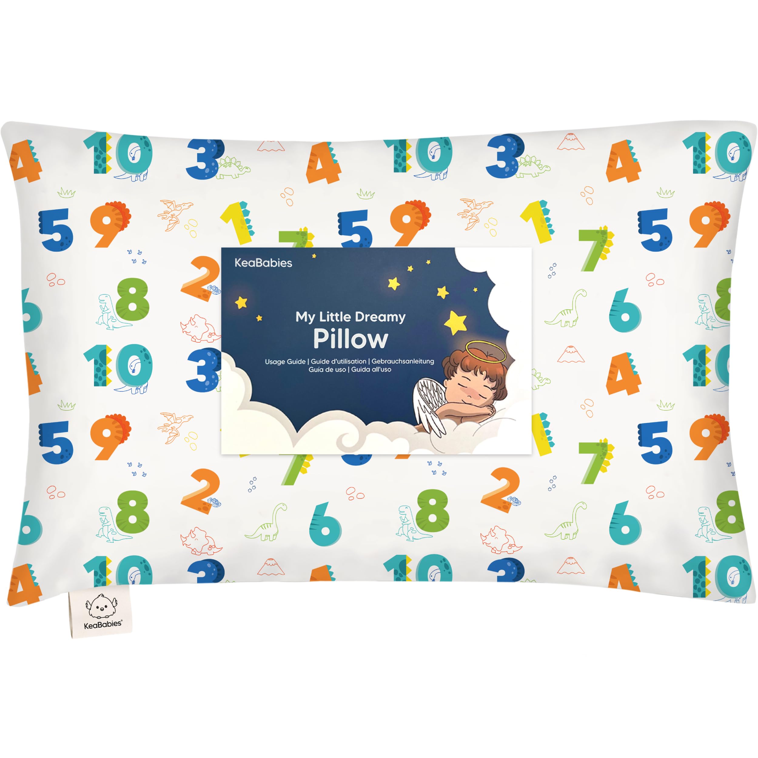 Toddler Pillow with Pillowcase, 13x18 My Little Dreamy Pillow (Dino123)