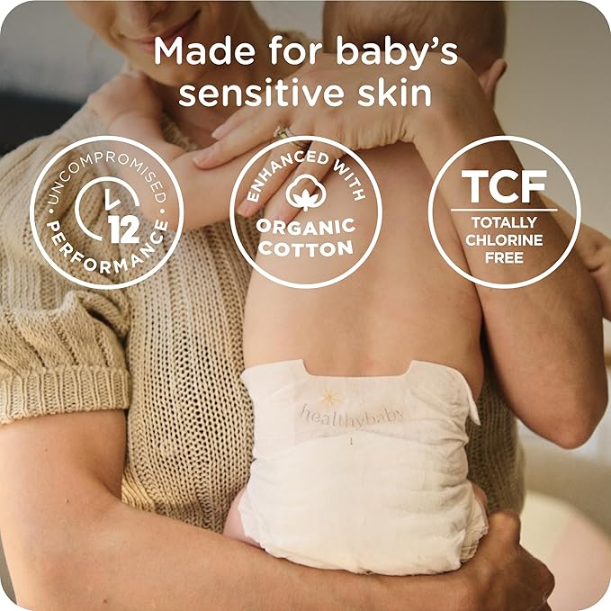 Our Diapers | EWG Verified Safe & Plant-Based Diapers | Leak Protection | Soft Organic Cotton Shell | Chlorine-Free Diaper for Sensitive Skin | Size 3 (16-28 lbs) 168 Count