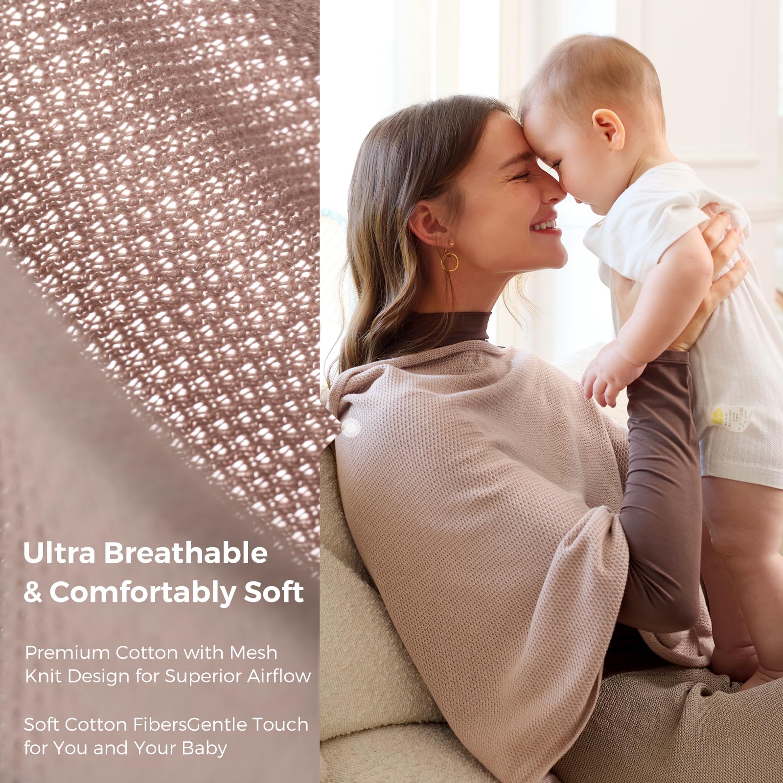 Momcozy Nursing Cover, Privacy Breastfeeding Cover with Soft Breathable