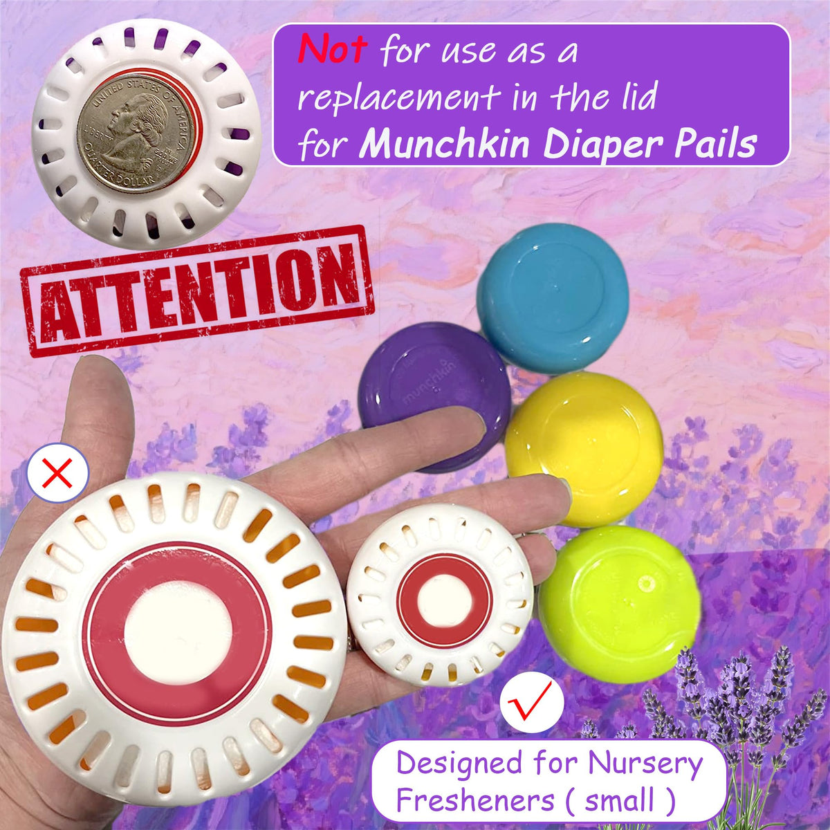 PurifyLogix 24 PCS Baking Soda Refills For Munchkin Nursery Fresheners