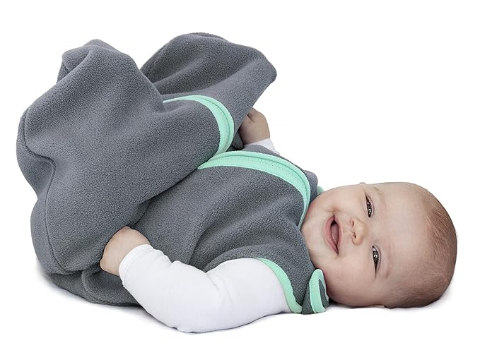 Sleep nest Fleece Baby Sleeping Bag, Lake Green, Small (0-6 Months)