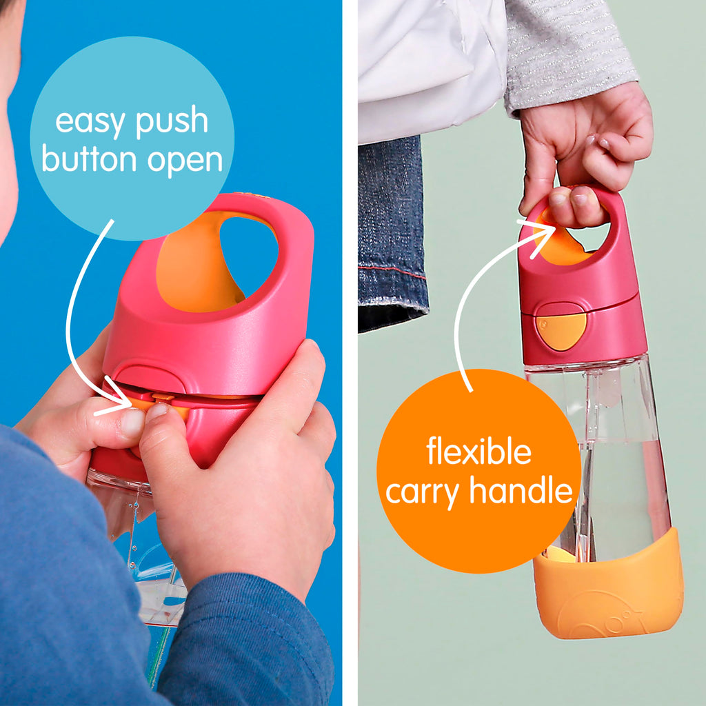 b.box Tritan™ Kids Water Bottle with Straw, 15 oz Toddler Water Bottle