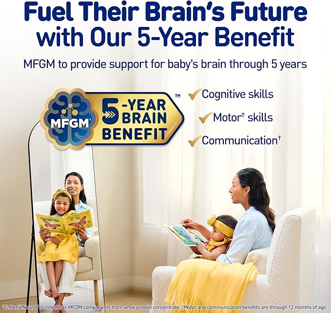 Enfamil NeuroPro Baby Formula, MFGM* 5-Year Benefit, Expert-Recommended Brain-Building Omega-3 DHA, Exclusive Immune Supporting HuMO6 Blend, Ready-to-Feed Infant Formula, Liquid, 32 Fl Oz (6 Count)