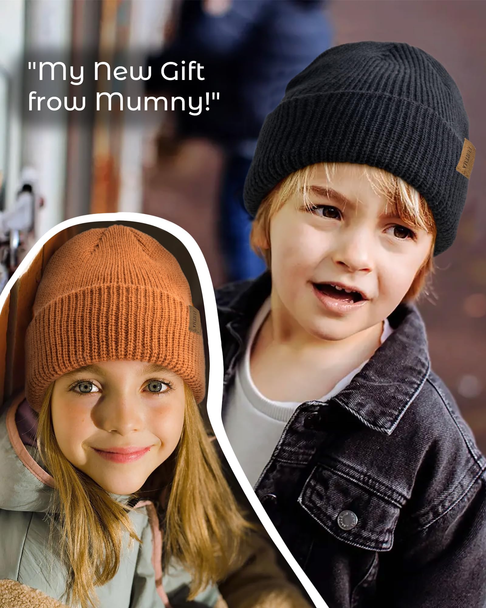 FURTALK Toddler Beanie Baby Beanies Kids Winter Hats Children Knit Warm Cap