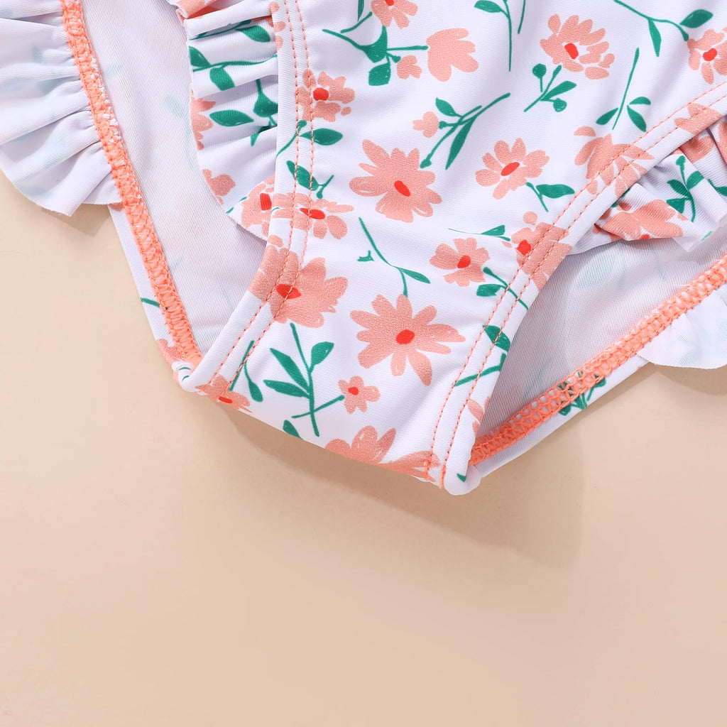 MAMAMI Toddler Swimsuit Girl Color Block Stripe Two Pieces Swimwear Baby Girl Summer Beach Bathing Suits