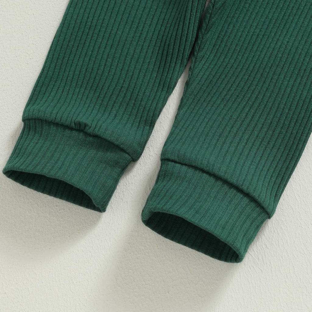 MA&BABY Newborn Baby Boy Clothes Ribbed Knit Long Sleeve Romper Pants Set