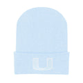 College Baby Infant Knit Cap Miami Hurricanes Logo - Light Blue - Newborn