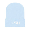 College Baby Infant Knit Cap LSU Tigers Logo - Light Blue - Preemie