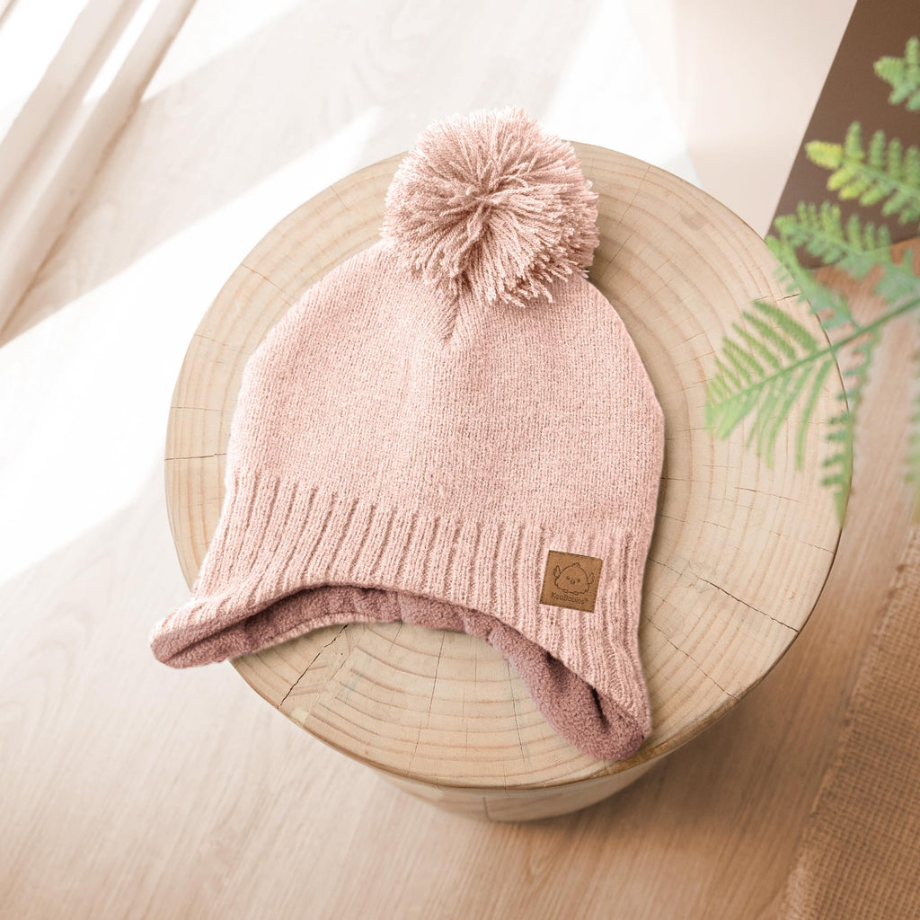 KeaBabies Baby Beanies, Winter Baby Hats for Boys, Girls (Blush, 6-36M)