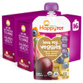 Happy Tot Organics Stage 4 Baby Food Pouches,Gluten Free, Vegan Snack, Love My Veggies, Fruit & Veggies Puree,Squash, Pumpkin & Bananas 4.22 oz Pouch (Pack of 16)