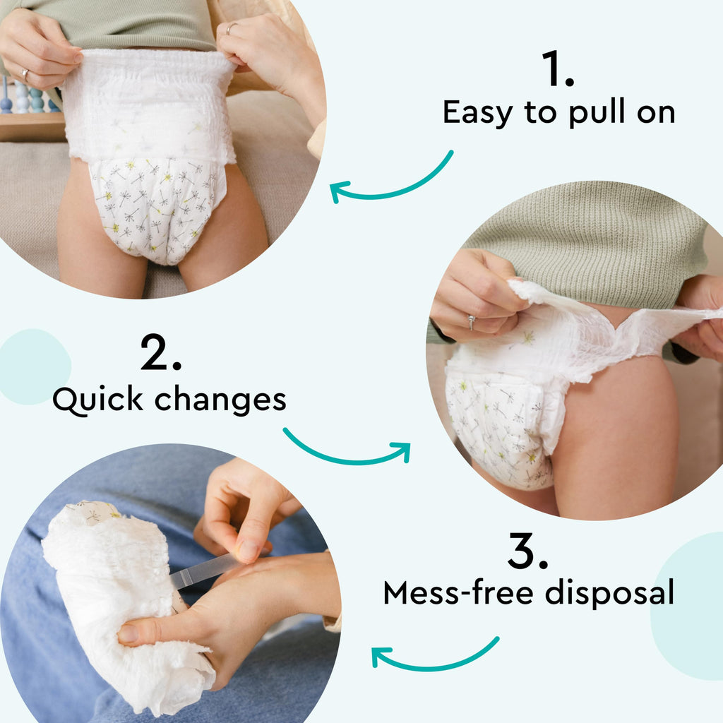 LILLYDOO Big Kid Pull-On Diaper Pants, Size 8 (37+ lbs), 45 Count, TCF
