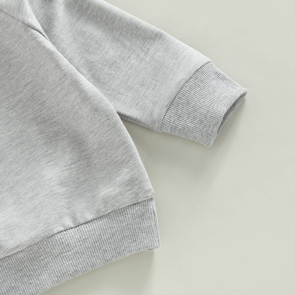 MA&BABY Toddler Baby Boy Clothes Solid Color Sweatshirt Jogger Pants Set