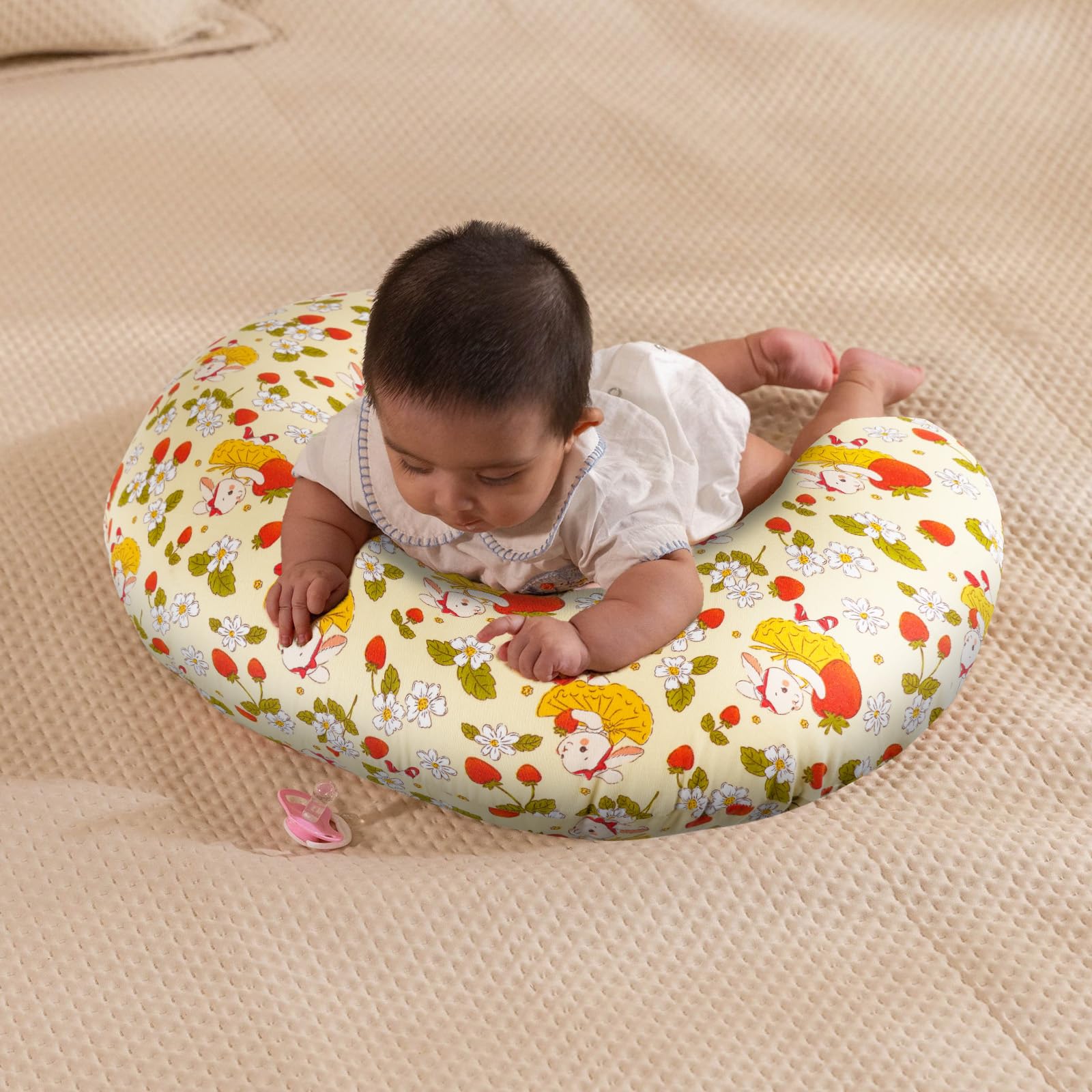 x-vesolje Baby Nursing Pillow for Breastfeeding, Adjustable Breastfeeding Pillow for Bottle Feeding, Nursing Support Pillow for Mom and Baby Healthier Nursing, Removable Cover- Bunny