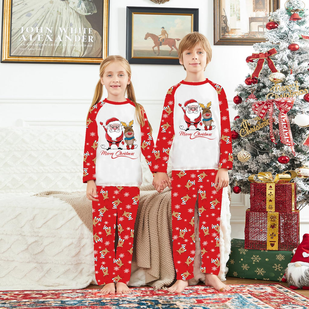 Awoscut Family Christmas Pajamas Matching Pajamas for Family, Xmas PJs Sets Holiday Sleepwear (#b-4, Mom, L)