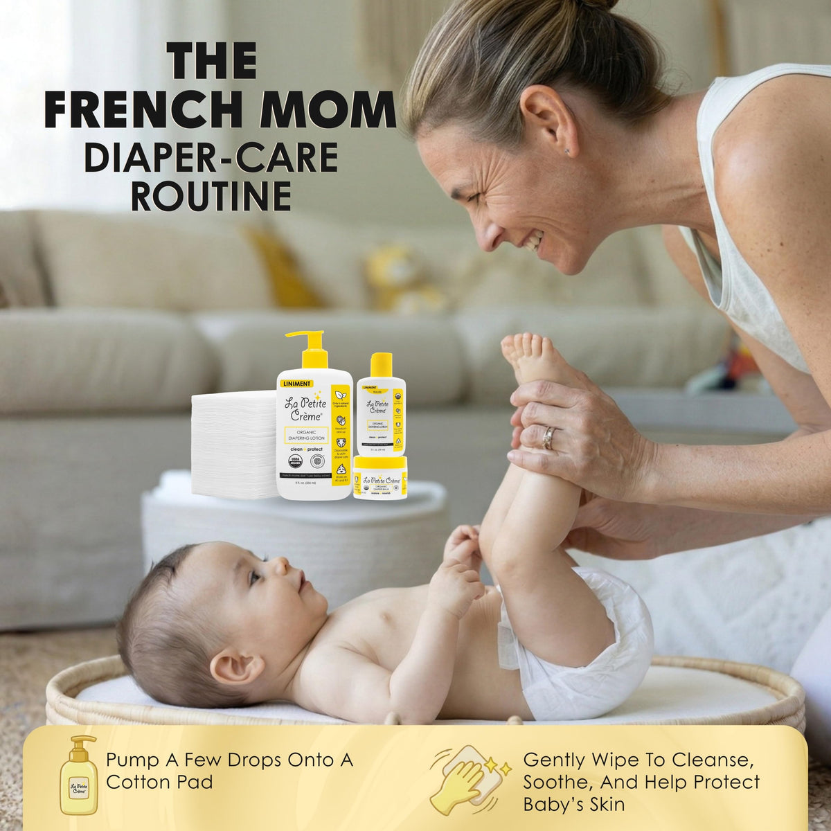 La Petite Creme Diapering Gift Set for Baby Shower, Newborn Essentials