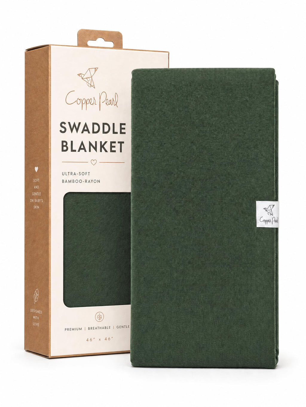 Copper Pearl Swaddle Blankets for Newborns | Soft Stretchy Receiving Blankets for Boys and Girls | Large 46 x 46 Inch Baby Blankets | Lightweight and Breathable Swaddles | Everest