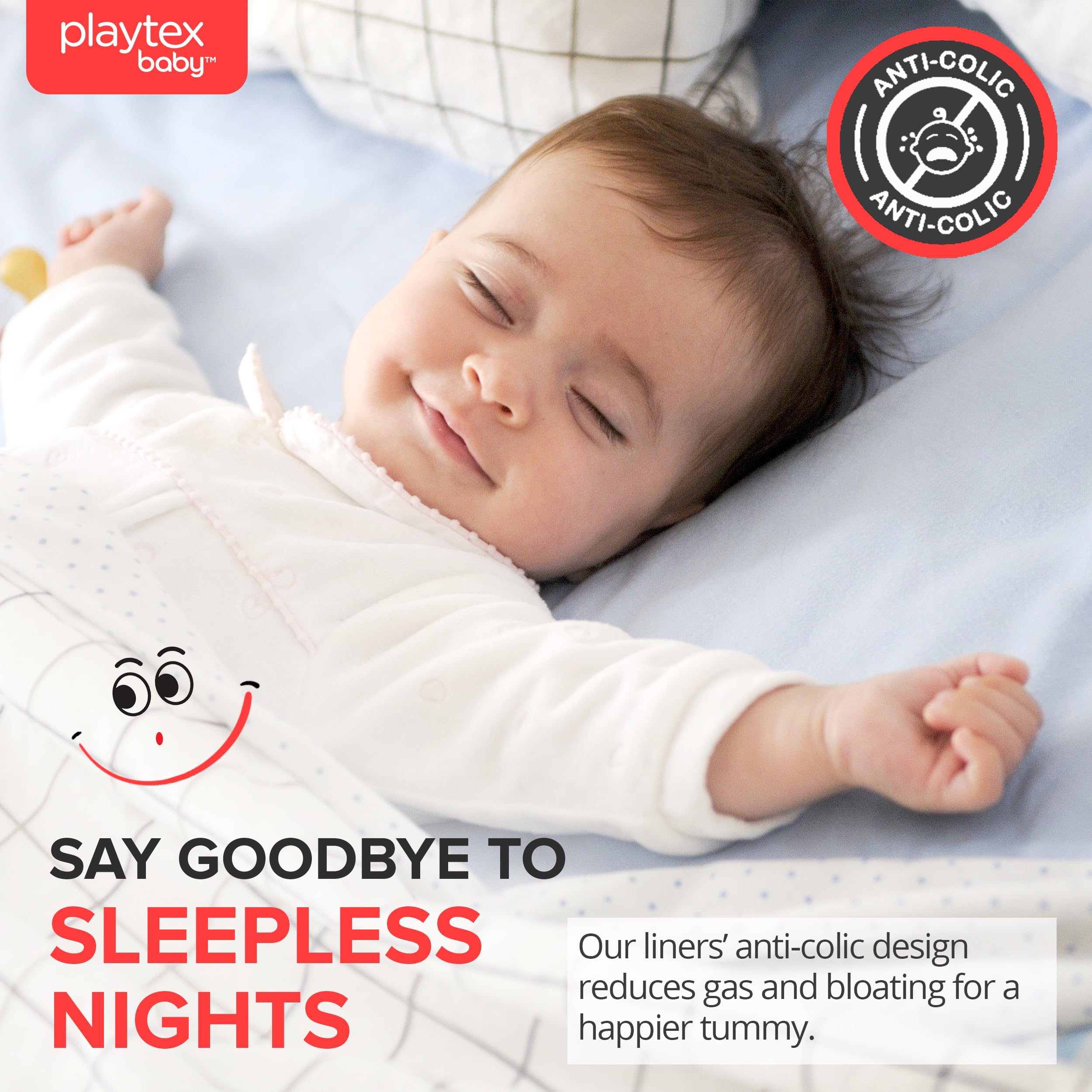 Playtex Baby Nurser Disposable Bottle Liners, 4 oz, (100 Count) – Pre-Sterilized Drop-Ins, Reduces Gas & Colic, BPA-Free, Easy Clean Up and Perfect for Travel