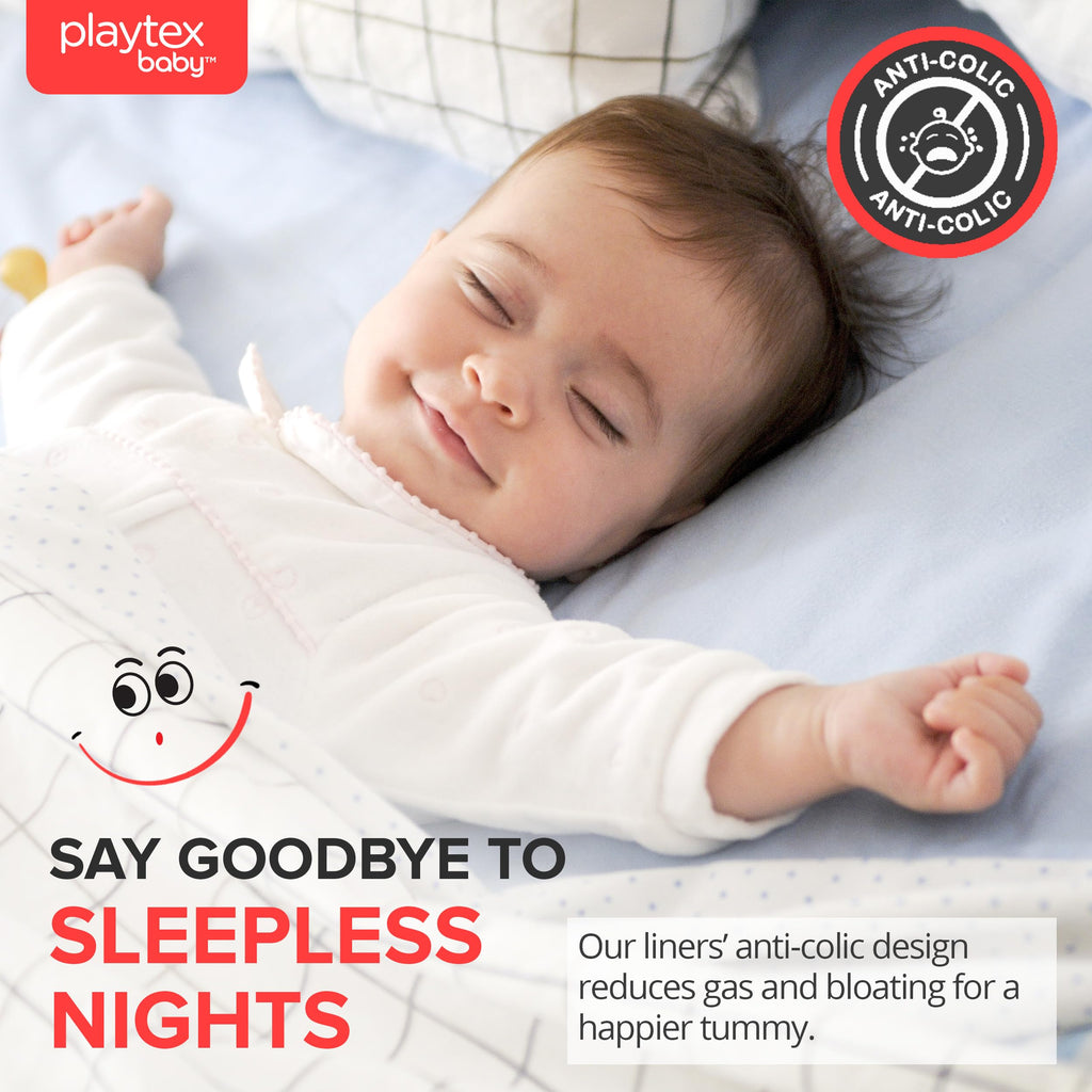 Playtex Baby Nurser Disposable Bottle Liners, 4 oz, (100 Count) – Pre-Sterilized Drop-Ins, Reduces Gas & Colic, BPA-Free, Easy Clean Up and Perfect for Travel
