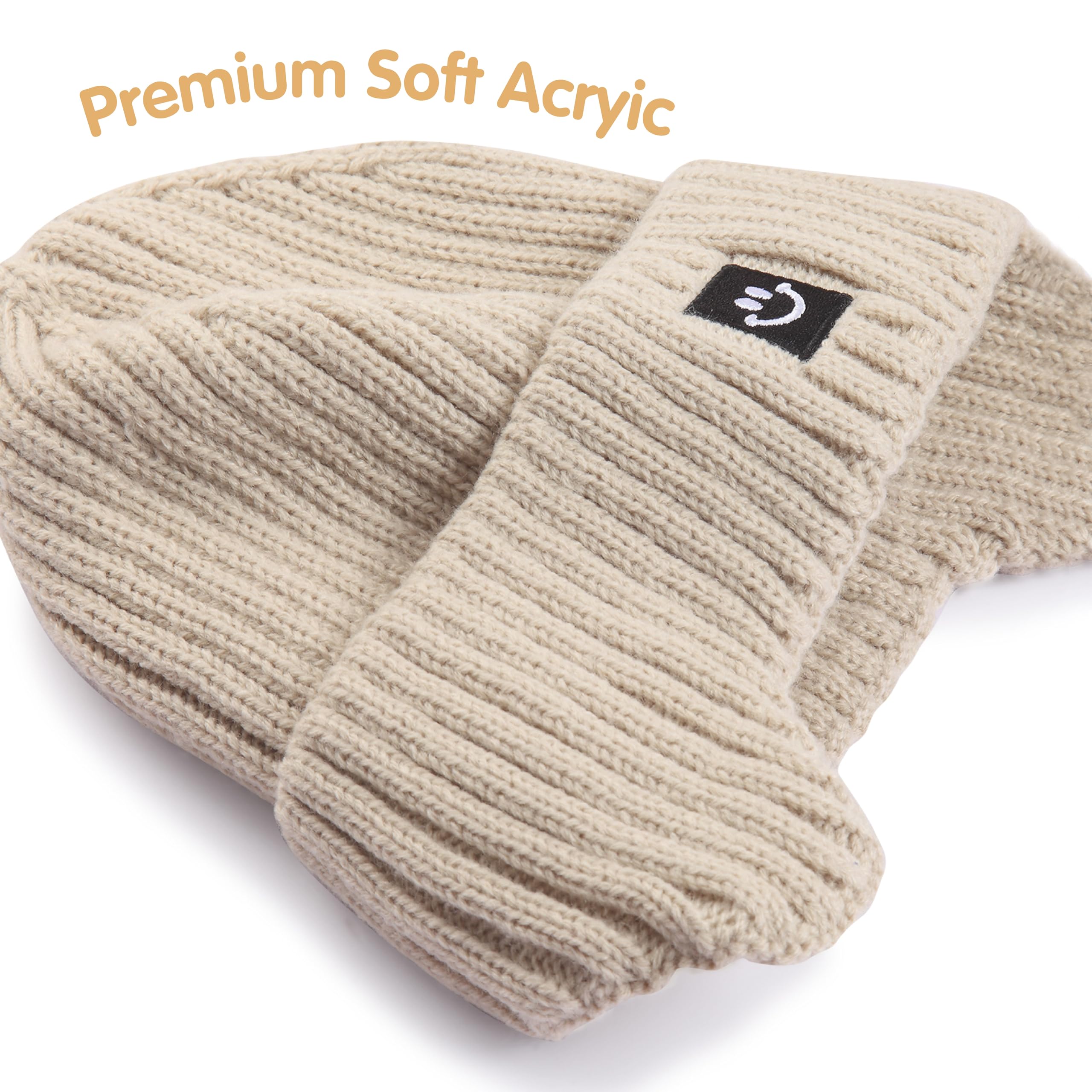 MaxNova Baby Hat 3-8T Camel/Gray Apricot 2 Pack