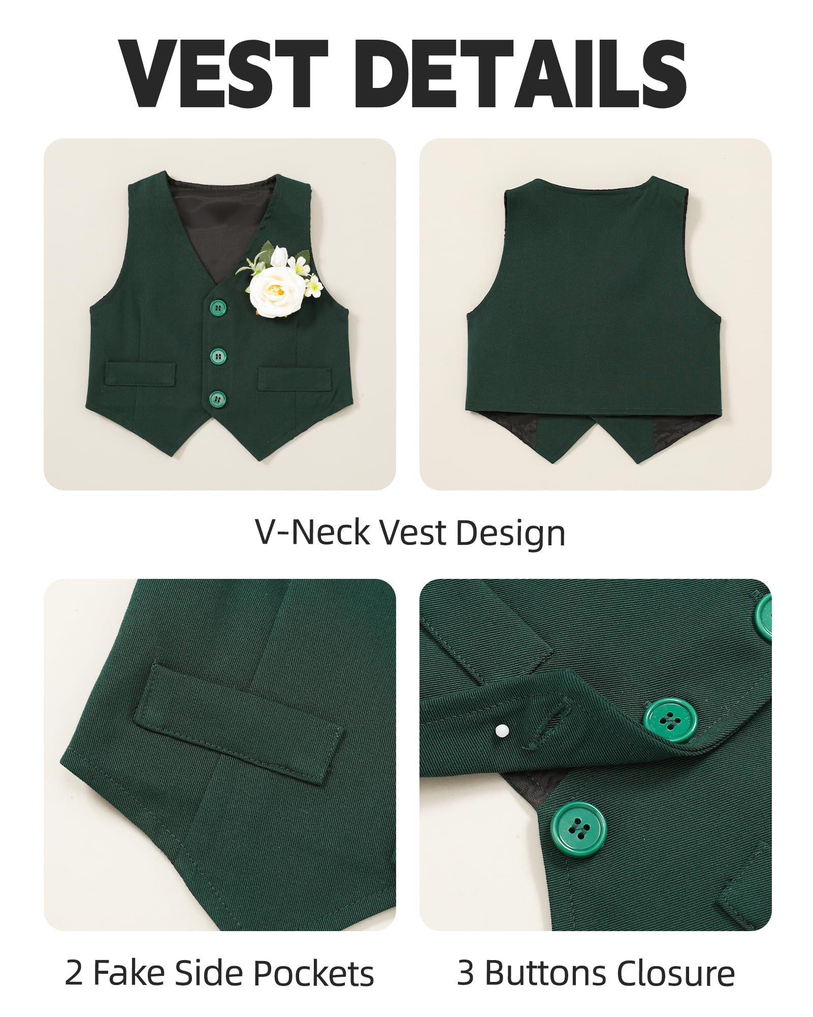 Coco&RARA Baby Boy Clothes Suits Formal Gentleman Wedding Outfits 0-24M