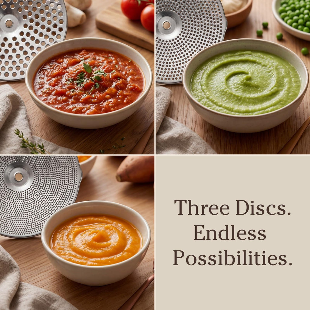 Hungry Artisan Stainless Steel Food Mill for Tomato Sauce & Canning