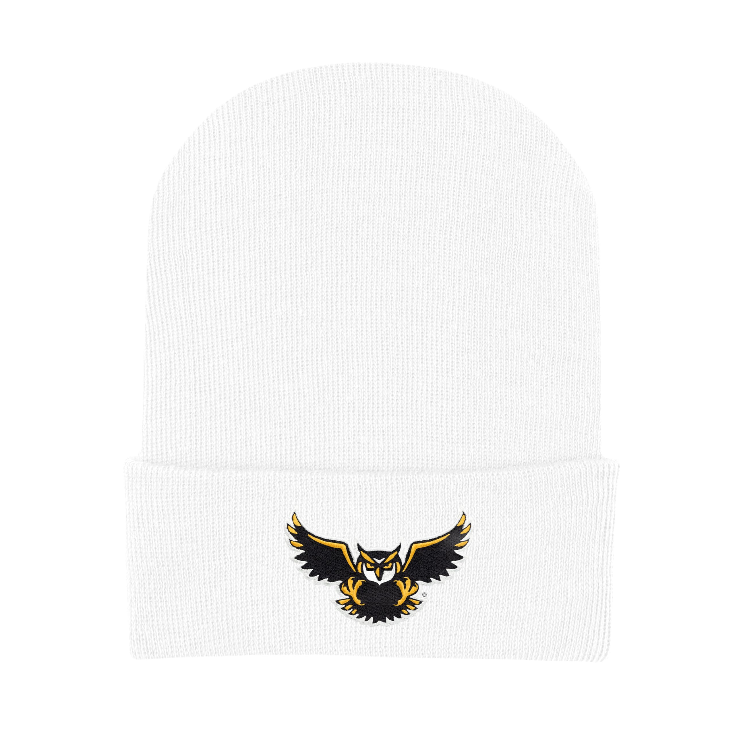 College Baby Infant Knit Cap Kennesaw State Owls Logo - White - Newborn