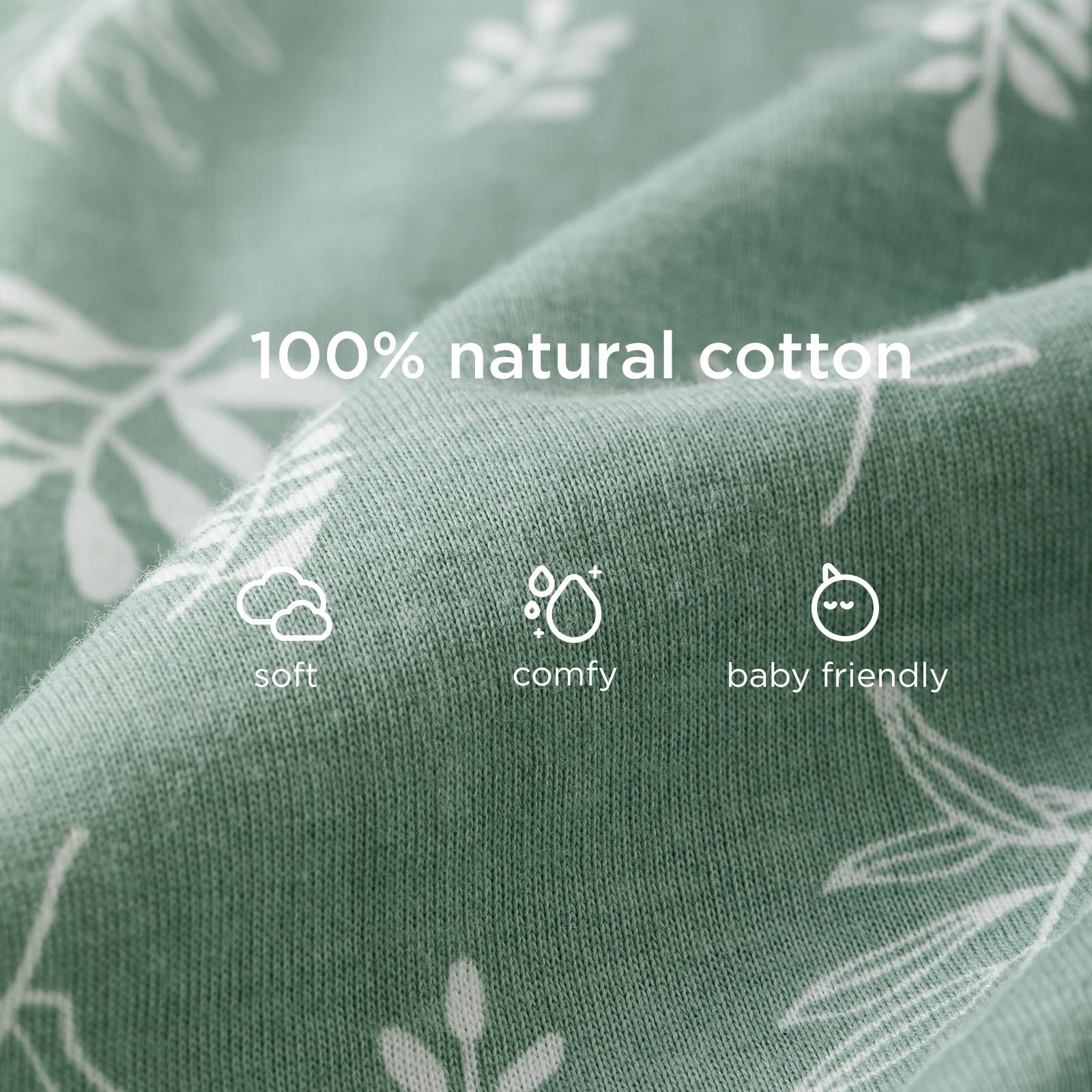 Duomiaomiao 0.5 TOG Toddler Sleep Bag 6-12 Months 100% Cotton Lightweight Baby Sleep Sack with Feet, Breathable Comfy Toddler Wearable Blanket