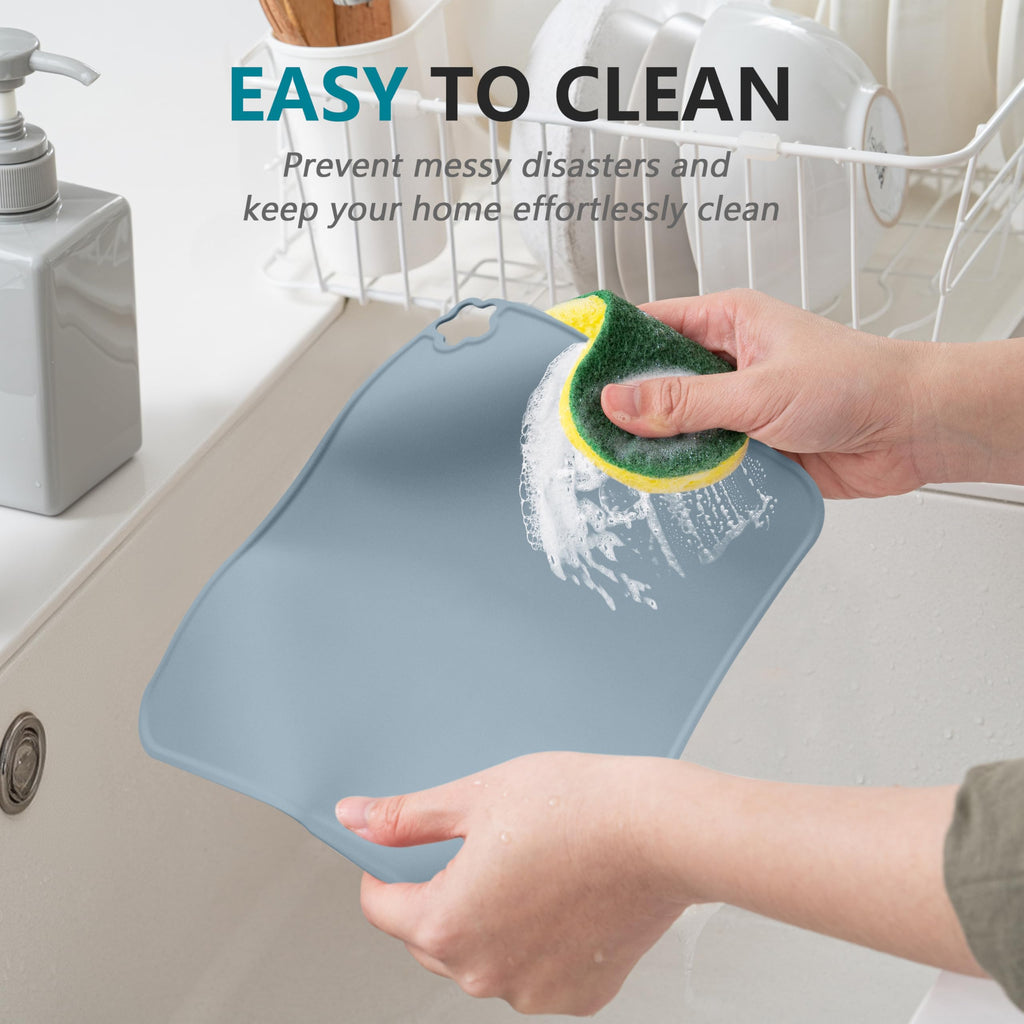 Login life Silicone Placemat for Kid Stain-Proof Non-Slip Toddle， Reusable Portable，Heat Resistant for Toddlers placemat 3 Pack