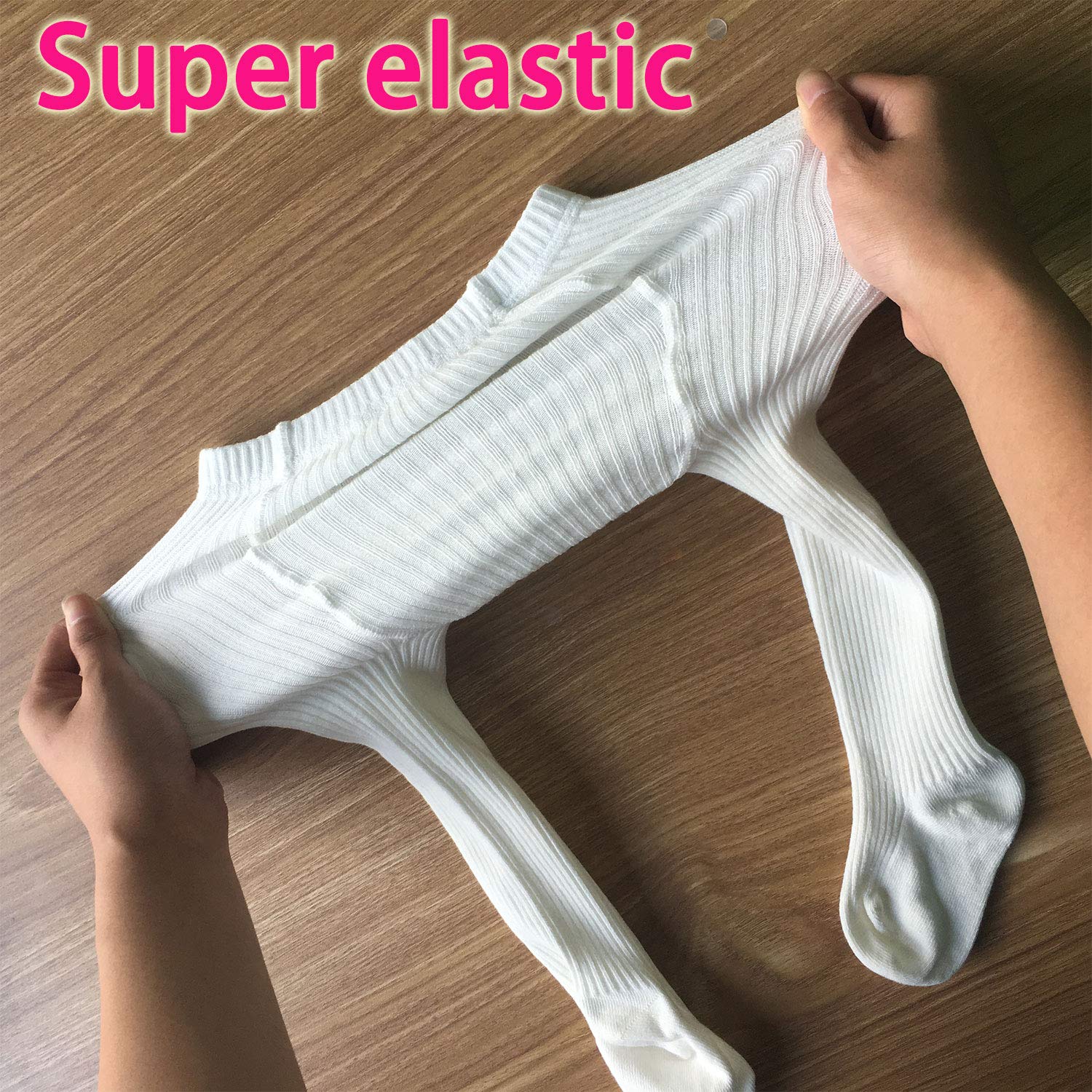 CECORC Baby Tights – Thick Toddlers Girl Leggings– Cable Knit Cotton Stockings (2-3 years, 4 pack (black+white+redbrown+beige))