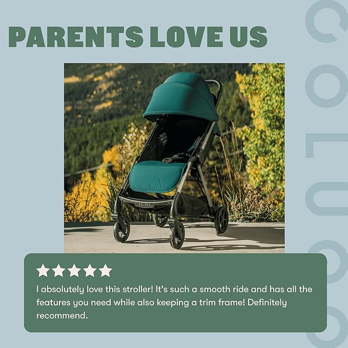 Colugo The One Stroller - Lightweight Easy Fold Compact Toddler and Baby Stroller for Travel, Large Storage Basket, One Hand Fold, Includes Raincover, Bumper Bar, Cupholder (Black)