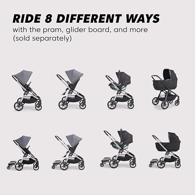 Baby Jogger City Sights Stroller - Convertible Stroller with Compact Fold Dark Slate