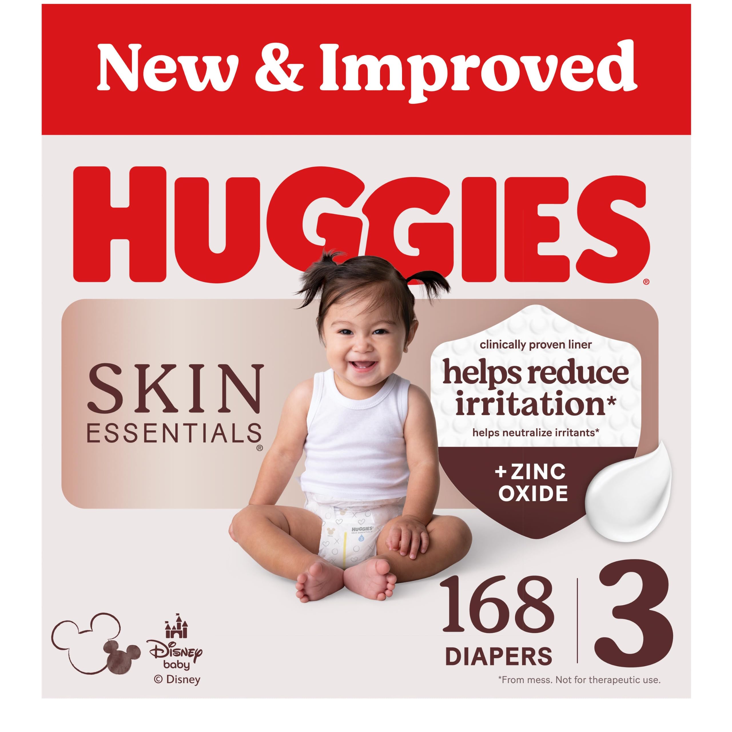 Huggies Skin Essentials Diapers Size 3, 168 Count (3 Packs of 56)