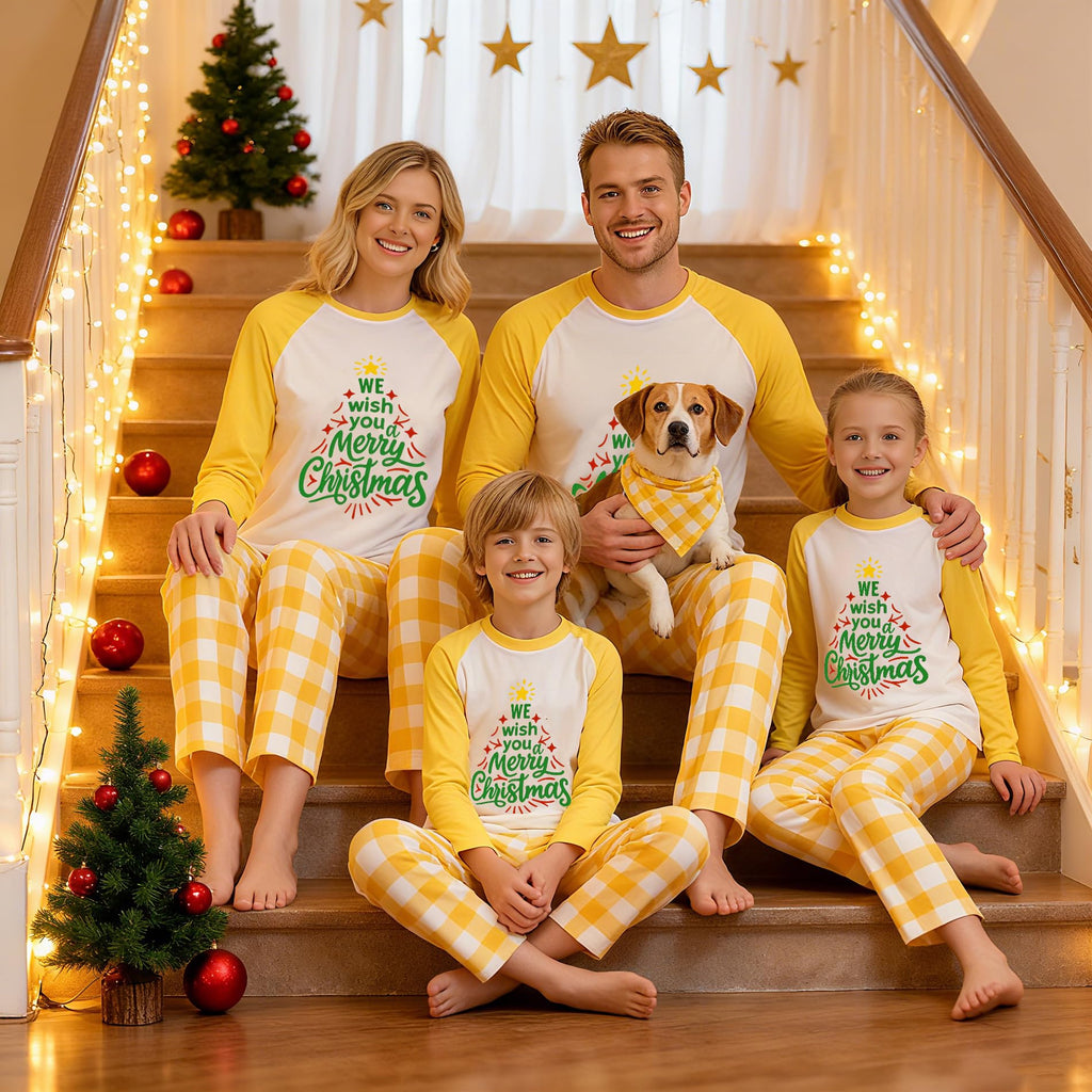 Awoscut Family Christmas Pajamas Matching Pajamas for Family, Xmas PJs Sets Holiday Sleepwear (on-24, Mom, XL)